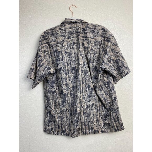 Tori Richard Hawaiian Button Down Shirt Men sz Large Floral Brown beach vacation - Picture 14 of 15